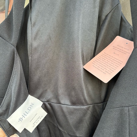 BHLDN - Lennox Halter Crepe Gown-  OPEN-BACK SIDE-SLIT STRETCH - NWT - 8 - Picture 5 of 9